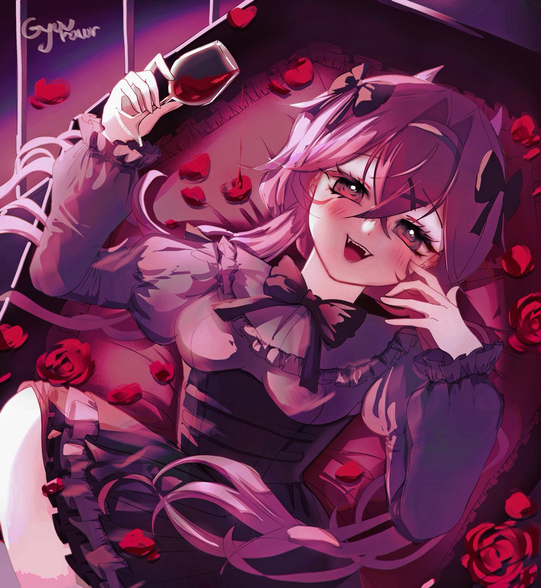 gyuurawrr's tweet photo. request #2  <3 <3 <3 #vampire #illust #digitalart #originalcharacter https://t.co/Qfm2SDAncE