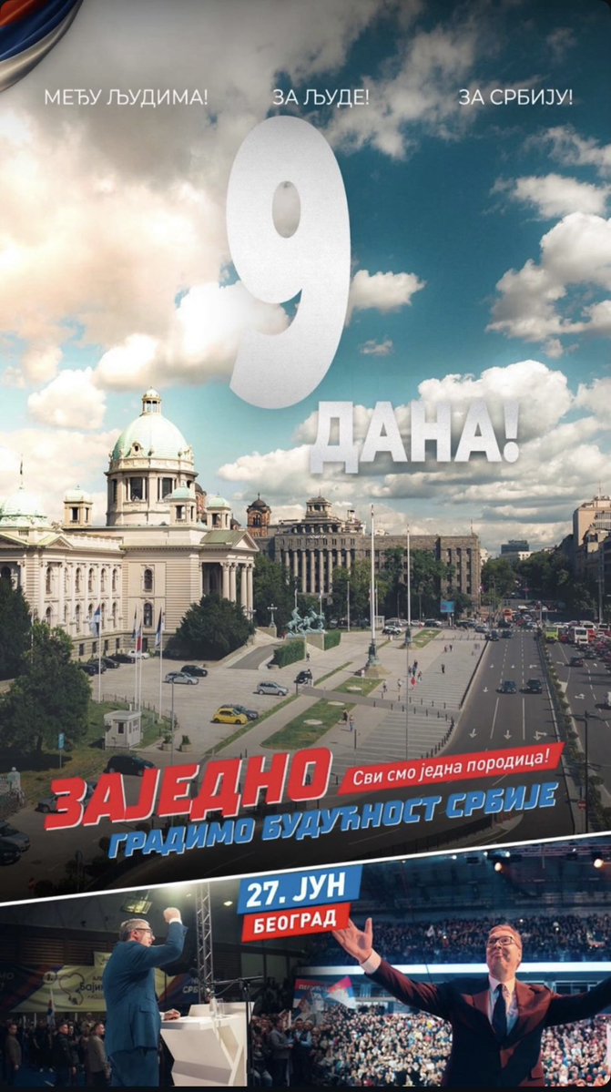 anonymosrb's tweet photo. Ситно бројимо до највећег скупа у историји Србије! Још 9 дана!  🇷🇸🇷🇸🇷🇸 https://t.co/kezv4aHmo1