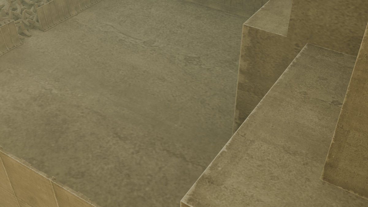thneebdev's tweet photo. Practicing some more level modelling with a WIP of a one texture concrete structure https://t.co/SB7afWQFOB