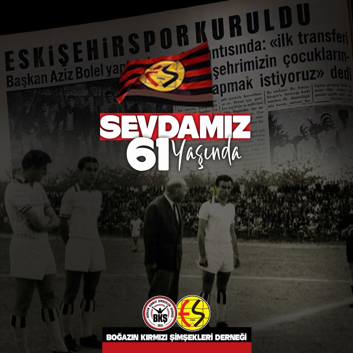 bksdernegi's tweet photo. Bazen sevinç bazen keder,
bir sevda uğruna tükenen nefesler...
İyi ki varsın Eskişehirspor!..

Sana söz, sana and olsun;
SENİ TAHTINA OTURTMADAN ÖLMEK,
BİZE HARAM OLSUM ESESİM...

61. Yaşın kutlu olsun ilk aşkım ESESİM...

#Eskişehirspor61Yaşında https://t.co/hcChuV1uTG