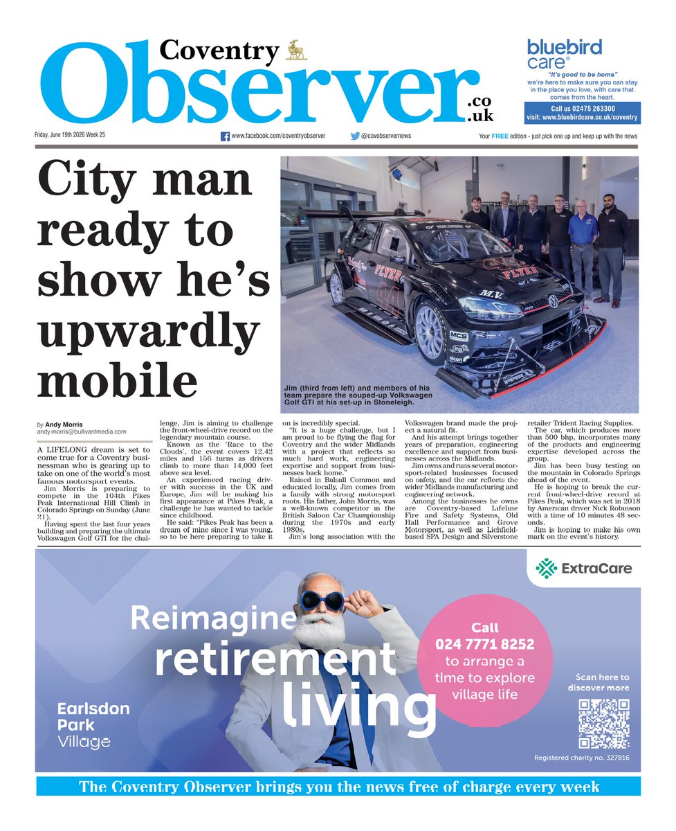 covobservernews's tweet photo. Here is a sneak preview of the front page of tomorrow's Coventry Observer - #tomorrowspaperstoday https://t.co/ReuVR38xPp