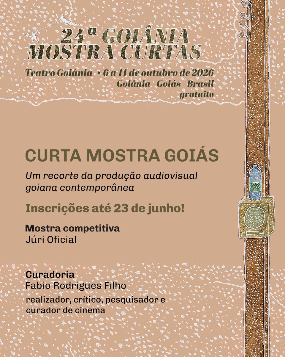 icumam's tweet photo. As inscrições para a 24ª Goiânia Mostra Curtas seguem abertas! 📽️
 
Inscreva-se em https://t.co/CacvonhTPq https://t.co/hYfqKacdcs