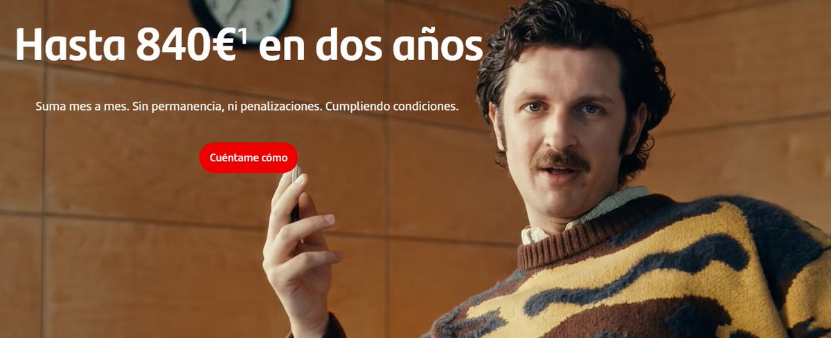 PosadaCucayo's tweet photo. @bancosantander ¿Podeis por favor quitarle el jersey al chico de este anuncio? Es que además de ser feo, con el calor que hace, cada vez que entro en la app y lo veo me entran sudores. Gracias https://t.co/GClqcvpKAg
