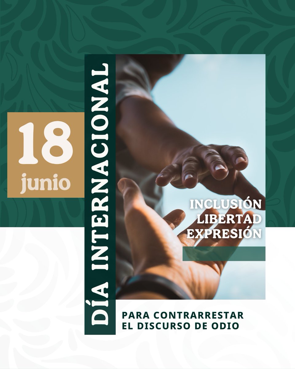 CEAVmex's tweet photo. Construir una sociedad de paz exige derribar las barreras de intolerancia y discriminación.

Sumemos esfuerzos para que la dignidad de todas las personas sea protegida y respetada.

#InclusiónYLibertad✋ https://t.co/6aTt1yJhys