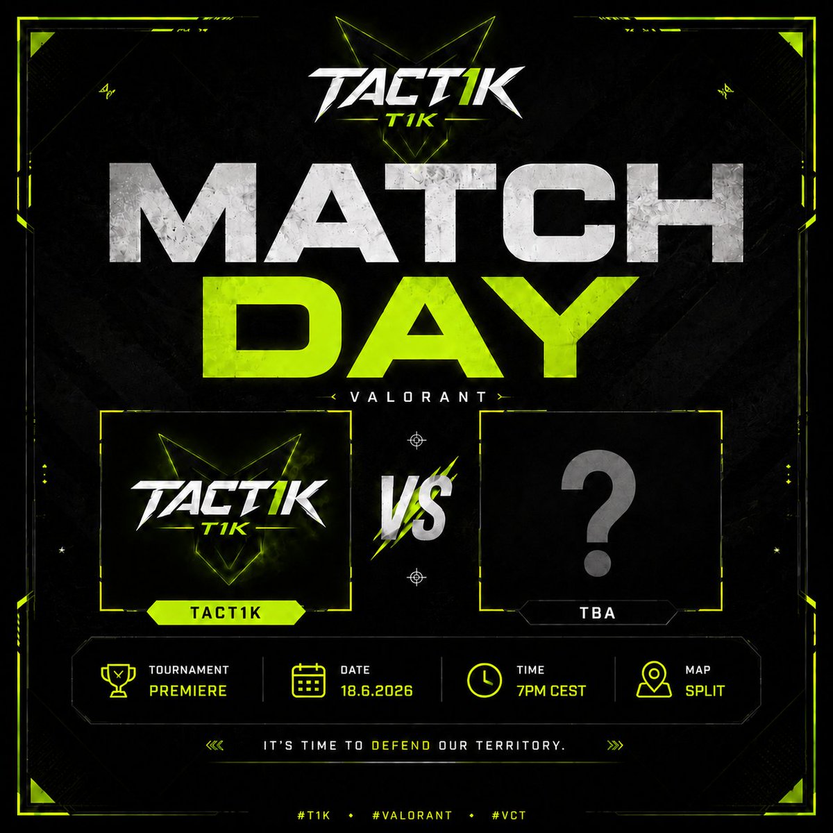TACT1K_VAL's tweet photo. MATCHDAYYY!!

Today we start the last week of premiere aiming for the win to go to the playoffs on sunday.

#premiere #valorant #tact1kforthewin https://t.co/9LfFBI1gBj