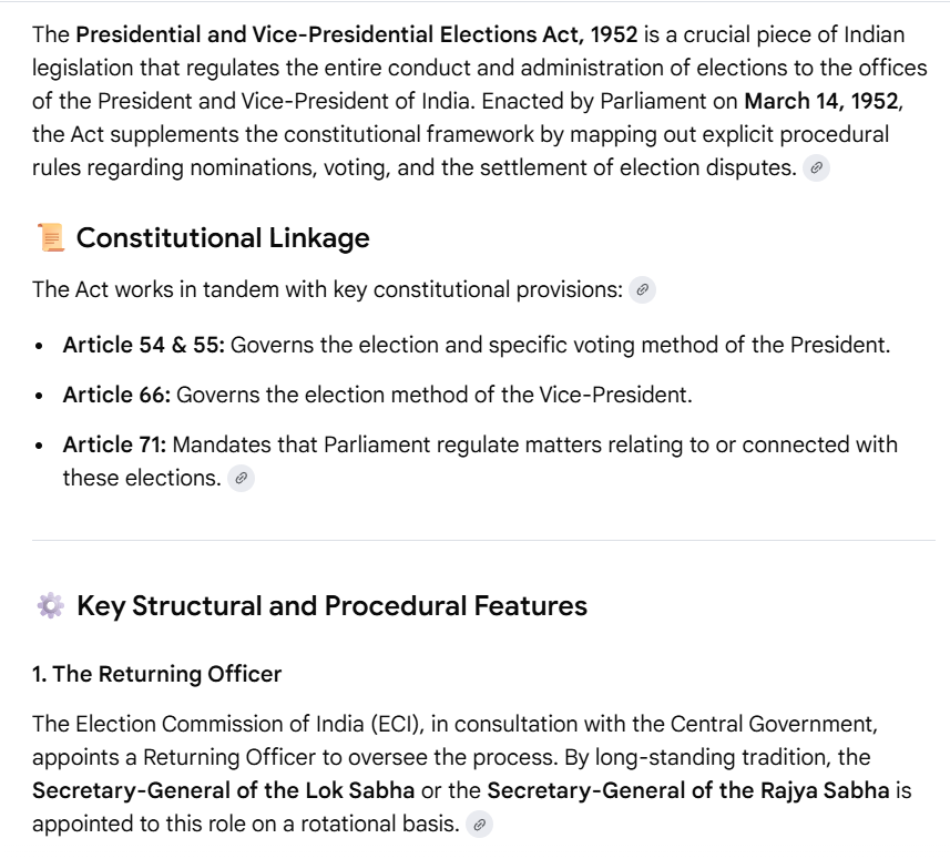 prisha0602's tweet photo. Presidential and Vice-Presidential Elections Act, 1952 :
#ACT #POLITY https://t.co/c8ZIrypO7S