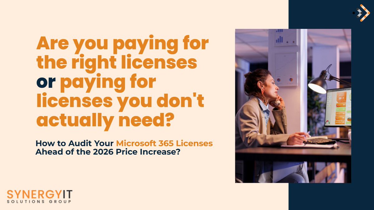 SynergyIT's tweet photo. Microsoft 365 E3 vs. E5 Pricing in 2026: Which Plan Delivers Better Business Value : https://t.co/gN3E1zpHAv
#Microsoft365 #M365PriceIncrease #ITBudgeting #SaaSManagement #M365E5 #BusinessValue #FinOps #TorontoBusiness #USSmallBiz #CanadaSMBs #SynergyIT https://t.co/EyJegCI5jo