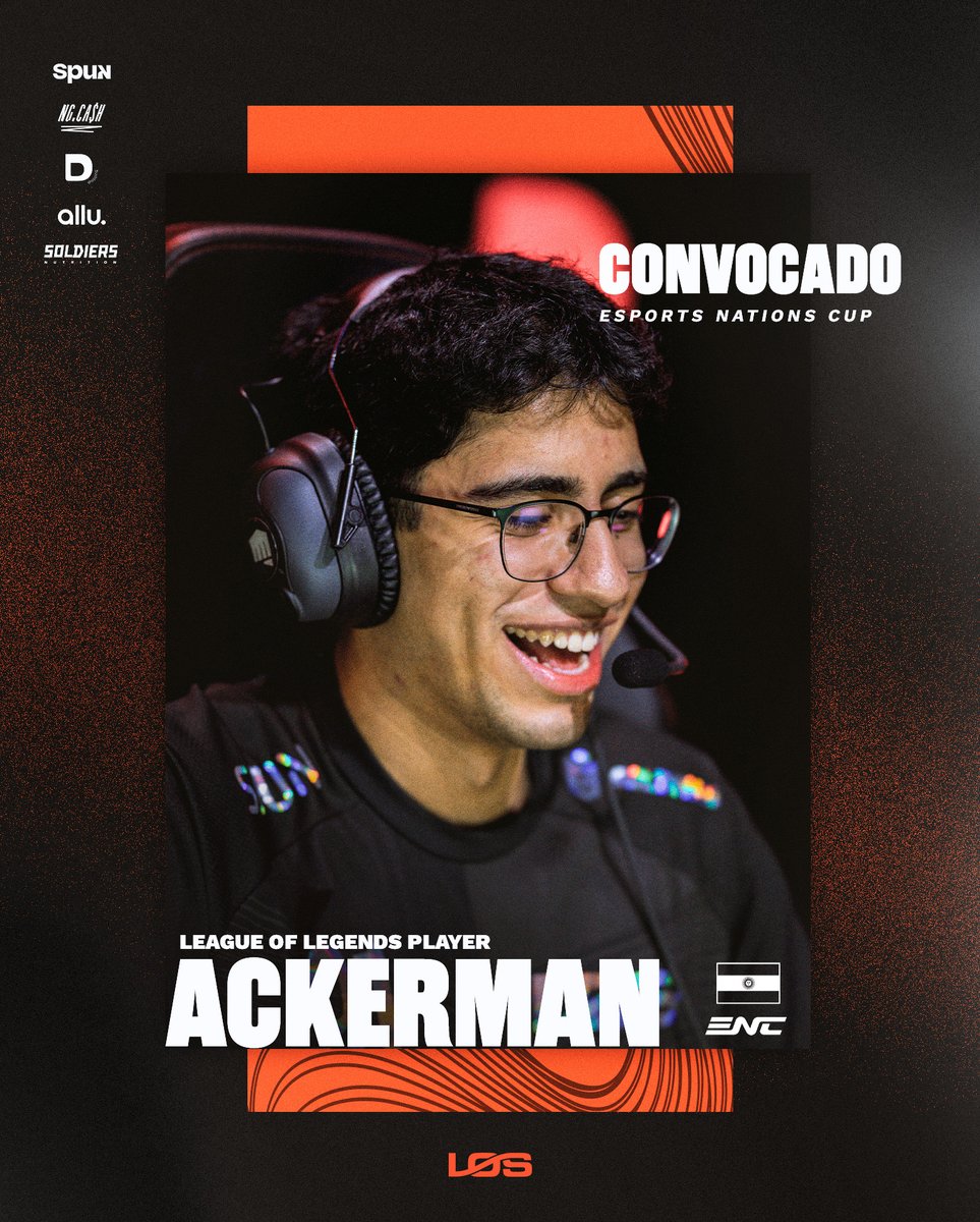 losgrandesgg's tweet photo. ACKERMAN É SELEÇÃO! 🧡

Nosso General foi convocado para defender a seleção argentina de League of Legends! Desejamos muito sucesso ao nosso suporte durante a competição 🇦🇷

#goLOS https://t.co/3TUdLz3fjE