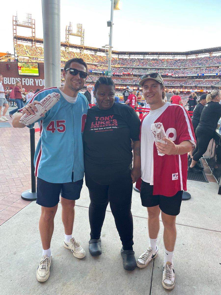 tonylukes's tweet photo. Phillies vs. Mets tonight at The Bank!
Swing by Tony Luke’s in Ashburn Alley for Philly's Phinest 100% ribeye cheesesteak and all your game day favorites before first pitch.
📍 Ashburn Alley • Citizens Bank Park
.
#TonyLukes #Phillies #RingTheBell #CitizensBankPark #Cheesesteaks https://t.co/pPaiQB3LWe