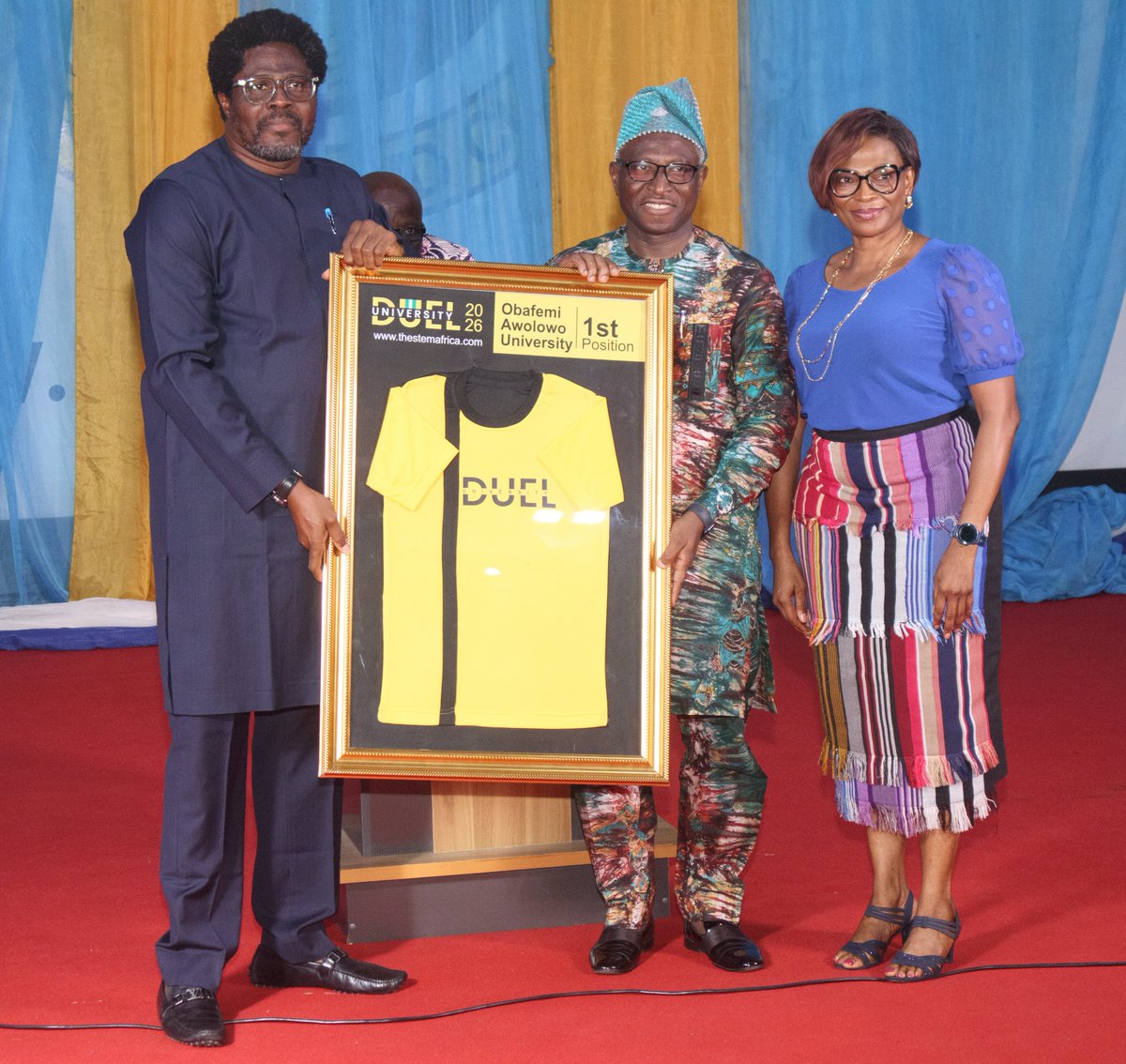 Universityduel's tweet photo. ๐ A remarkable milestone marked!
OAU becomes the first to achieve victory in both UniversityDUEL and SMART Challenge In a single year.
Celebrating brilliance, innovation, and excellence! ๐
#UniversityDUEL #SMARTChallenge2026 #OAU #Greatife #STEMAfrica https://t.co/QtymMD8BoH