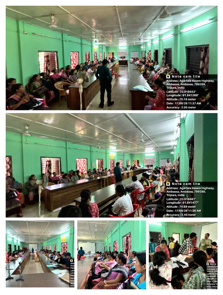 CreflatIgdc's tweet photo. IGDC CREFLAT Project have successfully conducted 2 days Block Level Training on EDP &amp; SHG Management (Batch-II) for the SHG Members of Ambassa Range under DPMA, Dhalai on 18.06.2026. https://t.co/vl7f9FPgub