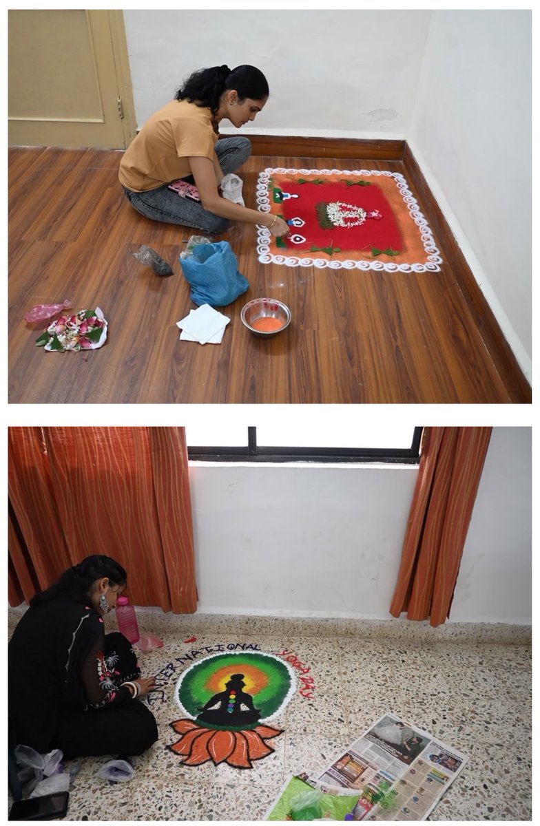 IN_Hamla's tweet photo. #Hamlahappenings 
#IDY26 🧘‍♂️✨

@IN_Hamla continues to embrace the spirit of yoga with energy, enthusiasm and togetherness.

As part of the #IDY2026 celebrations, daily Mass Yoga Protocol sessions and yoga demonstrations are being conducted across the establishment, inspiring personnel and their families to adopt a healthier and more balanced lifestyle.

The celebrations reached a vibrant crescendo with a serene Sunset Yoga Session for #NWWA , where mindfulness met nature’s beauty. Adding colour and excitement to the occasion were a lively Rangoli Making Competition and an engaging Yoga Quiz Competition, showcasing creativity, knowledge and community participation.

🌍 One Earth • One Health • One Future
🧘‍♀️ United through Yoga, Empowered through Wellness

#YogaForOneEarthOneHealth #InternationalDayOfYoga #NWWA #Wellness