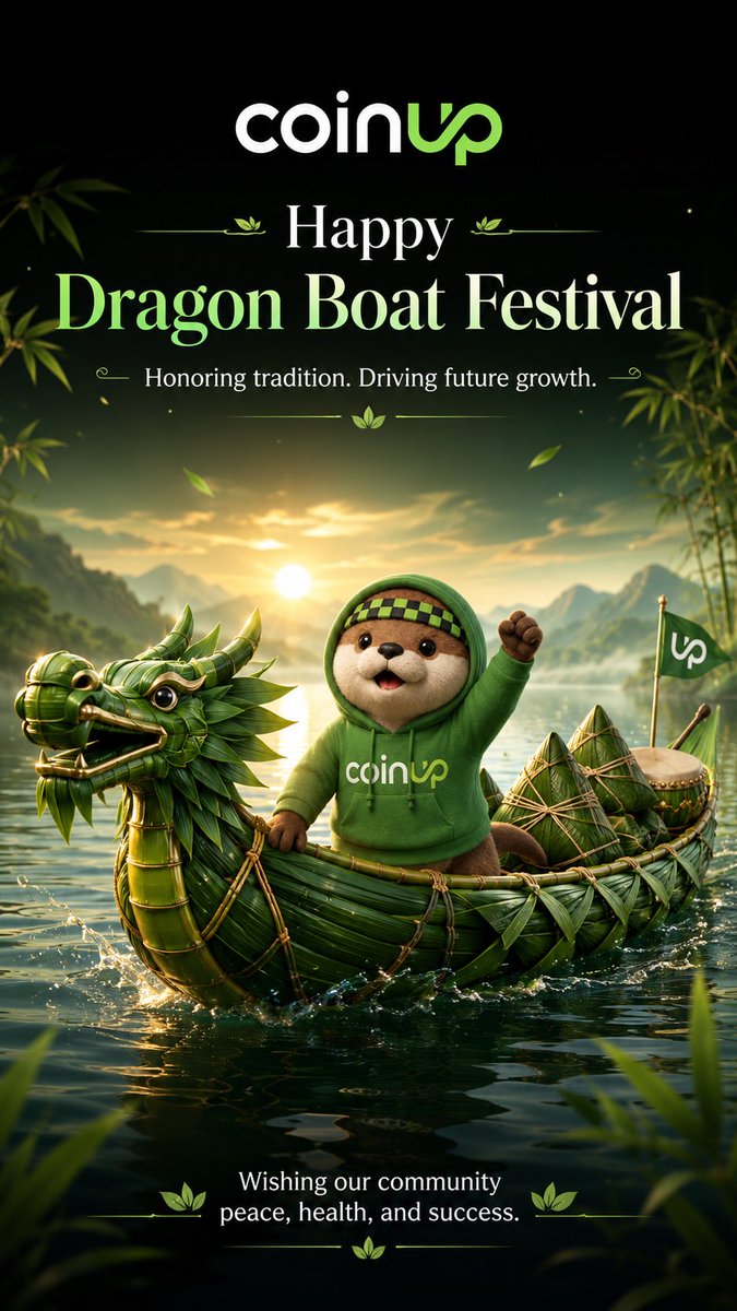 0xJFL's tweet photo. Happy Dragon Boat Festival! 🐉
Wishing our community peace, health, prosperity, and smooth sailing ahead.
From tradition, we draw strength. From unity, we grow together.
#Coinup https://t.co/lMeHXxULEs