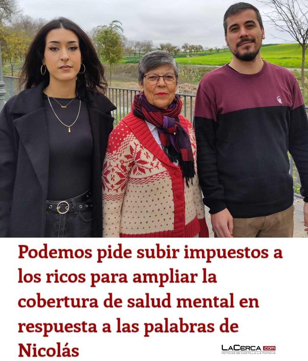 PodemosCLM's tweet photo. Quien crea problemas de salud mental a las personas jóvenes y luego las insulta debe pagarlo caro. Proponemos subir el tramo autonómico del IRPF en Castilla-La Mancha a las rentas más altas para financiar la creación de un servicio público de salud mental. https://t.co/ybvgEbuDOz