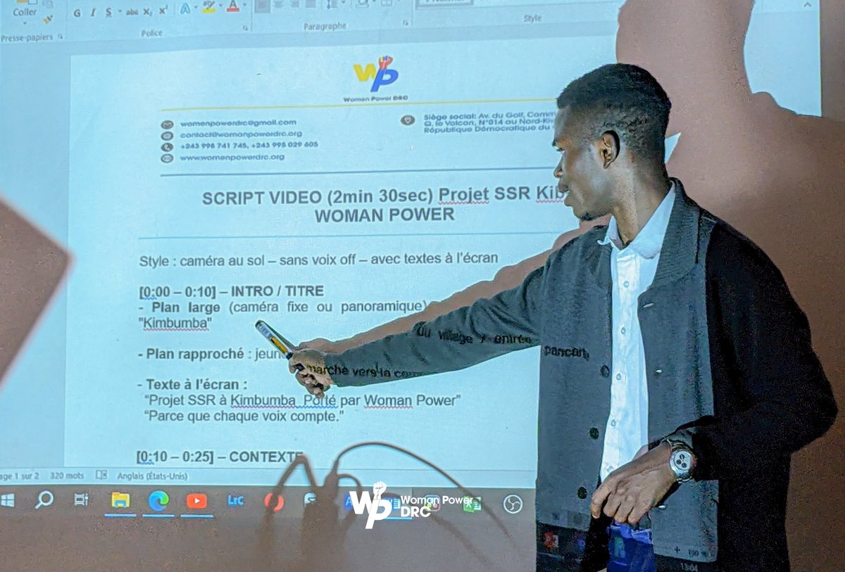 womanpowerdrc's tweet photo. Comment raconter l’impact d’une intervention humanitaire en vidéo ? ,par Obed Singa, vidéographe chez #WPDRC cette session a permis aux participants de renforcer leurs compétences en écriture de script et en techniques de prise de vue adaptées au contexte humanitaire. #storytel https://t.co/DPmgQgsYlI