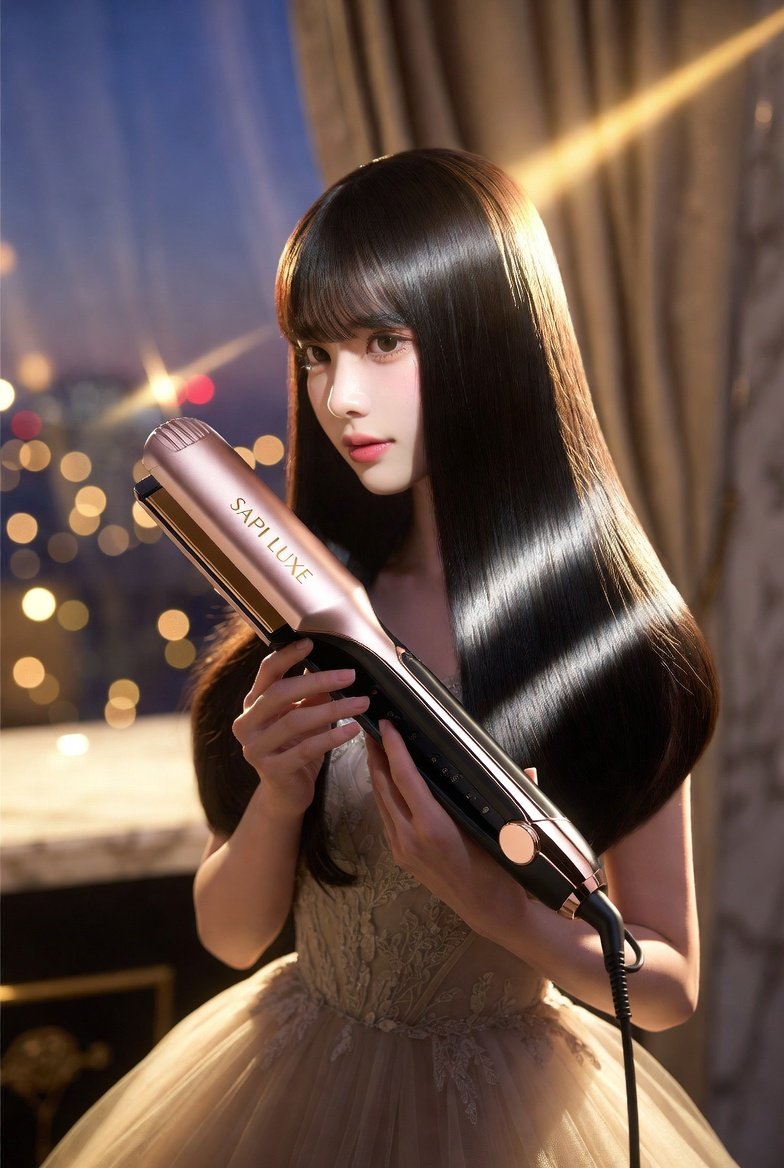 sapi1068032's tweet photo. The "Sapi Luxe Pro" is presented as a premium hair straightener designed for both aesthetic appeal and high-performance styling.
​Design & Aesthetics: The device features a sophisticated rose-gold metallic finish with black accents, conveying a high-end, modern look. The brand name is clearly embossed in bold, elegant lettering on the heating plate housing.
​Performance Features:
​Ceramic/Tourmaline Plates: Designed to provide even heat distribution, which helps prevent hotspots that can damage hair.
​Adjustable Temperature Settings: High-end straighteners typically include digital heat control, allowing you to choose the precise temperature suited for your hair type (e.g., lower heat for fine/damaged hair, higher heat for thick/coarse hair).
​Ionic Technology: Modern premium straighteners often use ionic technology to reduce frizz, seal the hair cuticle, and add a smooth, mirror-like shine.