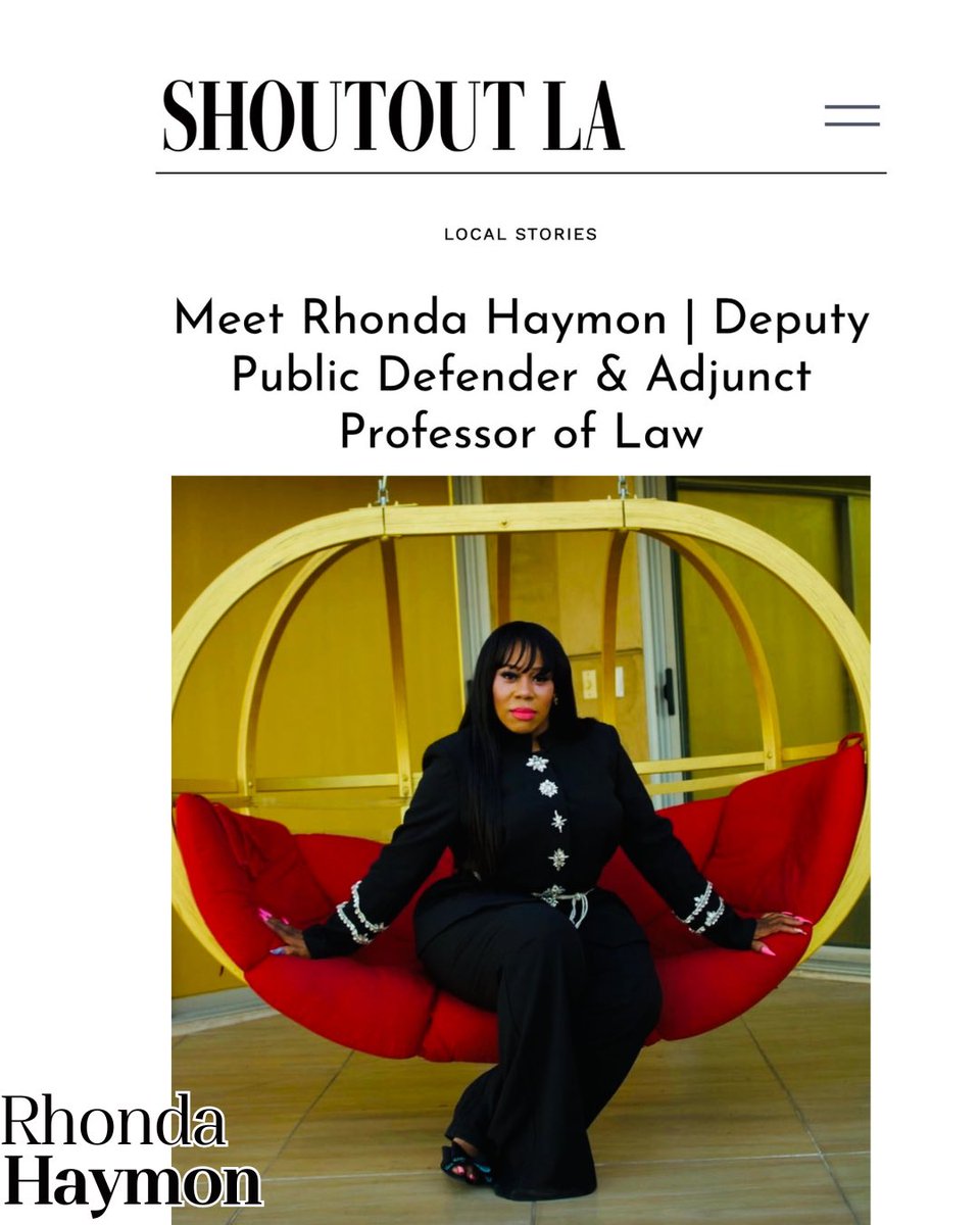 Haymon4Judge's tweet photo. Honored to be featured in SHOUTOUT LA.
I am grateful for the opportunity to share my story and the lessons I’ve learned about why diverse experiences strengthen the judiciary.

https://t.co/uv0CZz5rDA https://t.co/yxcVNJIcmY