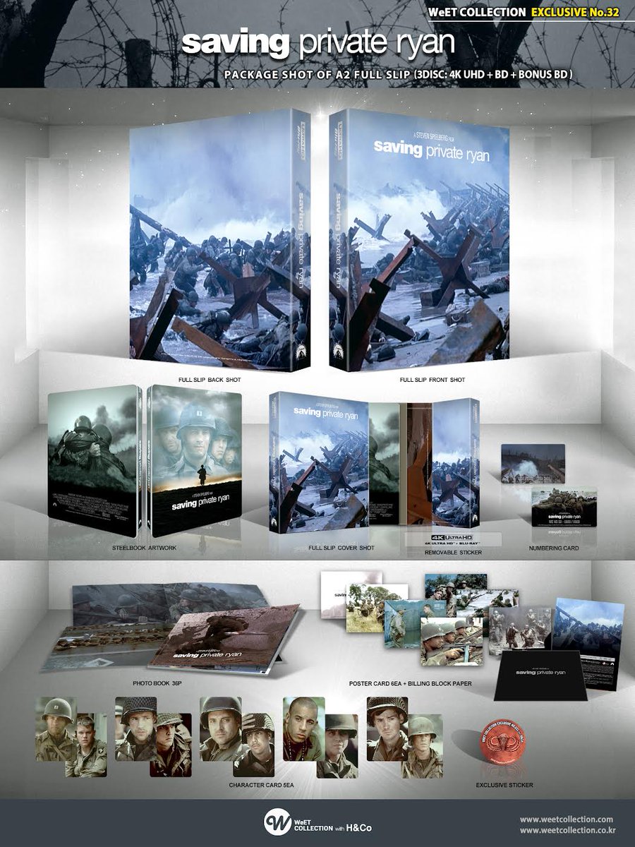 BFE_Online's tweet photo. Saving Private Ryan 4K SteelBook Weet Exclusive WCE#32 Lenticular Full Slip A1 A2 1/4 Slip 1-Click Box Set Pre-Order available! Get your order in while I can order them for the initial price.
https://t.co/PXTiCcWO6w https://t.co/VDoE3WSt5X