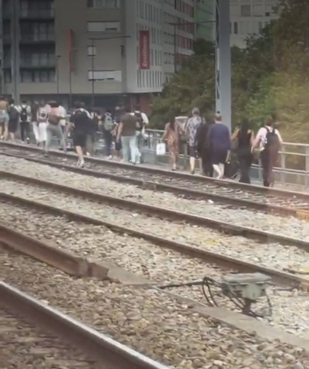 JulieGarnierFI's tweet photo. Les transports sont un véritable enfer. 0 clim, trains bloqués, 0 alternative.

Trop occupée à sabrer la maintenance et les métiers, @vpecresse se moque des usagers. Les transports ne pourront survivre ni au changement climatique ni à sa mise en concurrence.
#PecresseDemission https://t.co/7XyabSwKVN