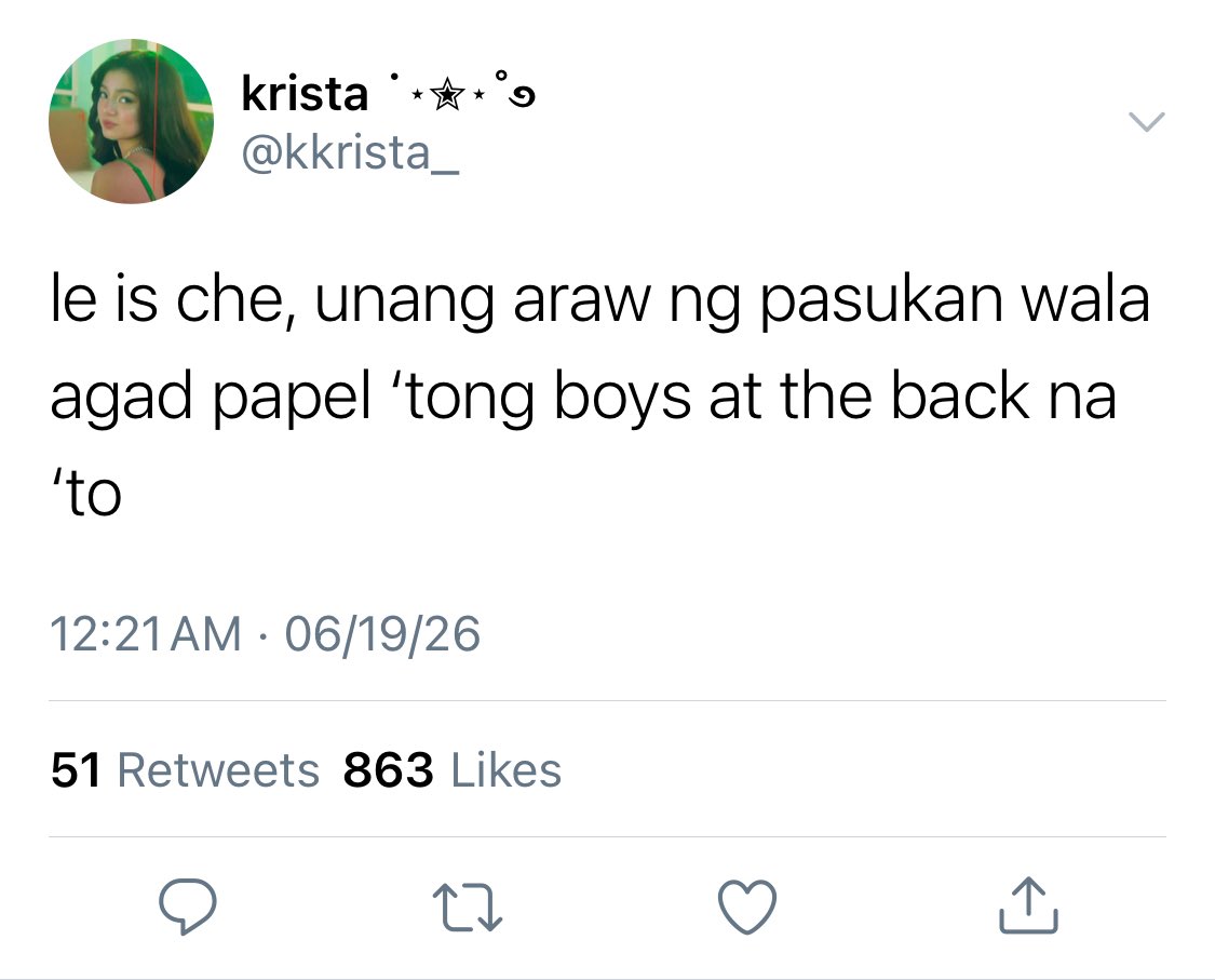 rishi4donbelle's tweet photo. 𝗨𝗣𝗨𝗔𝗡 
⤷  A #donbelleau wherein Krista (b) thought that the hardest part of being a transferee was fitting in. turns out, it was surviving Atticus’ daily “pahingi, papel” https://t.co/m3OwlJLQ3X