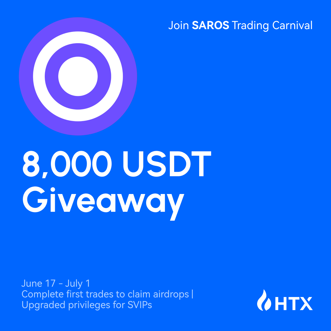 HTX_Global's tweet photo. $SAROS Bonanza Is Live! 🚀
 Trade to Share 8,000 USDT! 

1,000 USDT Airdrops Exclusively for New Users!
3,000 USDT Trading Incentives Exclusive for SVIPs and top trader wins 880 USDT alone! 

@saros_xyz 

Don‘t missthis:https://t.co/MDyYcstK8q https://t.co/HfZqFWLfJE