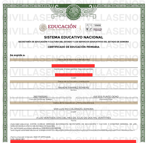 ivillasenor's tweet photo. ⛔ | ROBAN CERTIFICADOS DE MÁS DE 20 MIL ALUMNOS DE PRIMARIAS DE SONORA

Un nuevo ciberataque contra la plataforma Yoremia, del gobierno de @AlfonsoDurazo, pone en riesgo a miles de niños en todo el estado.

El grupo delincuencial filtró un archivo de más de 10 GB que contiene 19,896 certificados de educación primaria en formato PDF.

Cada certificado vincula a las instituciones educativas con el nombre, CURP y calificaciones de los estudiantes, lo que los expone a posibles intentos de fraude y extorsión.

🚨 Como antecedente, cabe recordar que en julio de 2025 ocurrió otra filtración. Hackers accedieron al mismo sistema, operado por @SECSonora, mediante credenciales robadas y publicaron cientos de expedientes de menores, incluyendo información como tipo de sangre y datos de contacto.

Menciono este antecedente porque es importante considerar cómo los delincuentes pueden cruzar distintas bases de datos para desarrollar campañas de fraude mucho más sofisticadas.

También resulta preocupante que se repitan ataques contra la misma plataforma, pese a que las autoridades estatales habían asegurado que el sistema sería reforzado y resguardado.