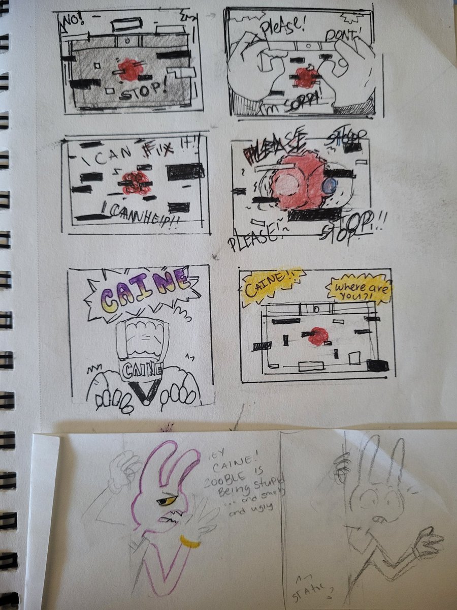 LunaAC_crossing's tweet photo. Its taking forever to finish this BackupCaine angst comic with how life is going, but!!! I am pleased with how this page is going... even if Jax is taking me 5ever to draw.... https://t.co/6zXHL5hnGG