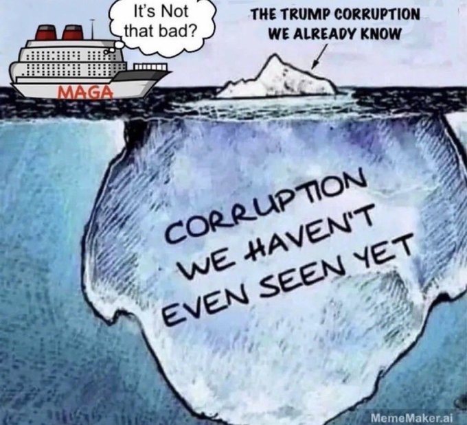 Abigail_M2050's tweet photo. If this is all we know about Trump’s corruption, imagine what’s still hidden. https://t.co/cEm60alvPn