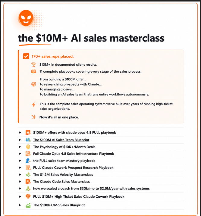 vizionaryfocuss's tweet photo. i've documented everything i learned after generating $10m+ for clients with sales operations

- offers
- research
- psychology
- prospecting
- management
- AI infrastructure
- enterprise selling

and instead of giving them away one by one...

i bundled everything into 1 library

here's what's inside:

→ the AI sales team blueprint
→ the $100m offers framework
→ the $100k+/mo sales blueprint
→ the claude code sales systems guide
→ the $1.2m sales velocity masterclass
→ the $10m+ high-ticket sales playbook
→ the psychology behind $10k+/mo deals
→ the complete sales team mastery system
→ the claude cowork prospect research framework
→ the full claude opus sales infrastructure playbook
→ the sales infrastructure used to scale a coach to $2.5m/year

all backed by my experience in managing 170+ sales reps

like + comment "LIBRARY" and i'll send it over

(must be following + RT for priority access)