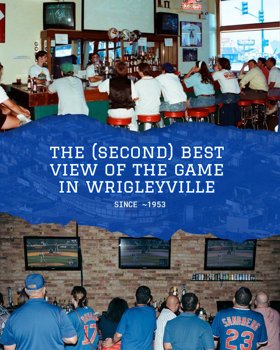 cubbybear's tweet photo. Come stop by Wrigley's front porch, where you can watch the game and hangout! https://t.co/QQDvwP7Pl6