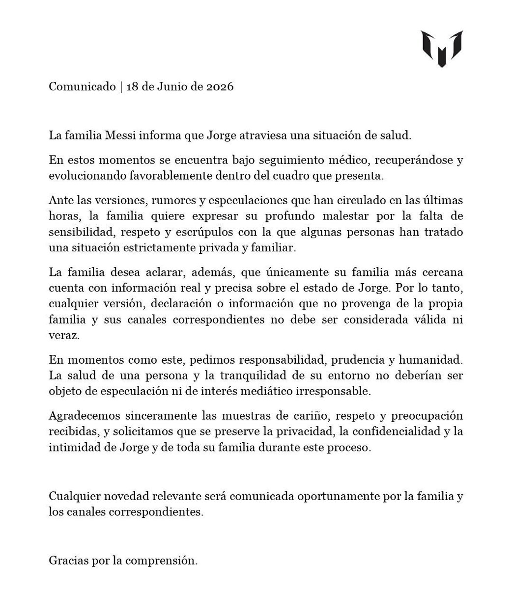ladymarketok's tweet photo. Comunicado de la familia Messi ante rumores del Padre de Lio https://t.co/nXXntlGL60
