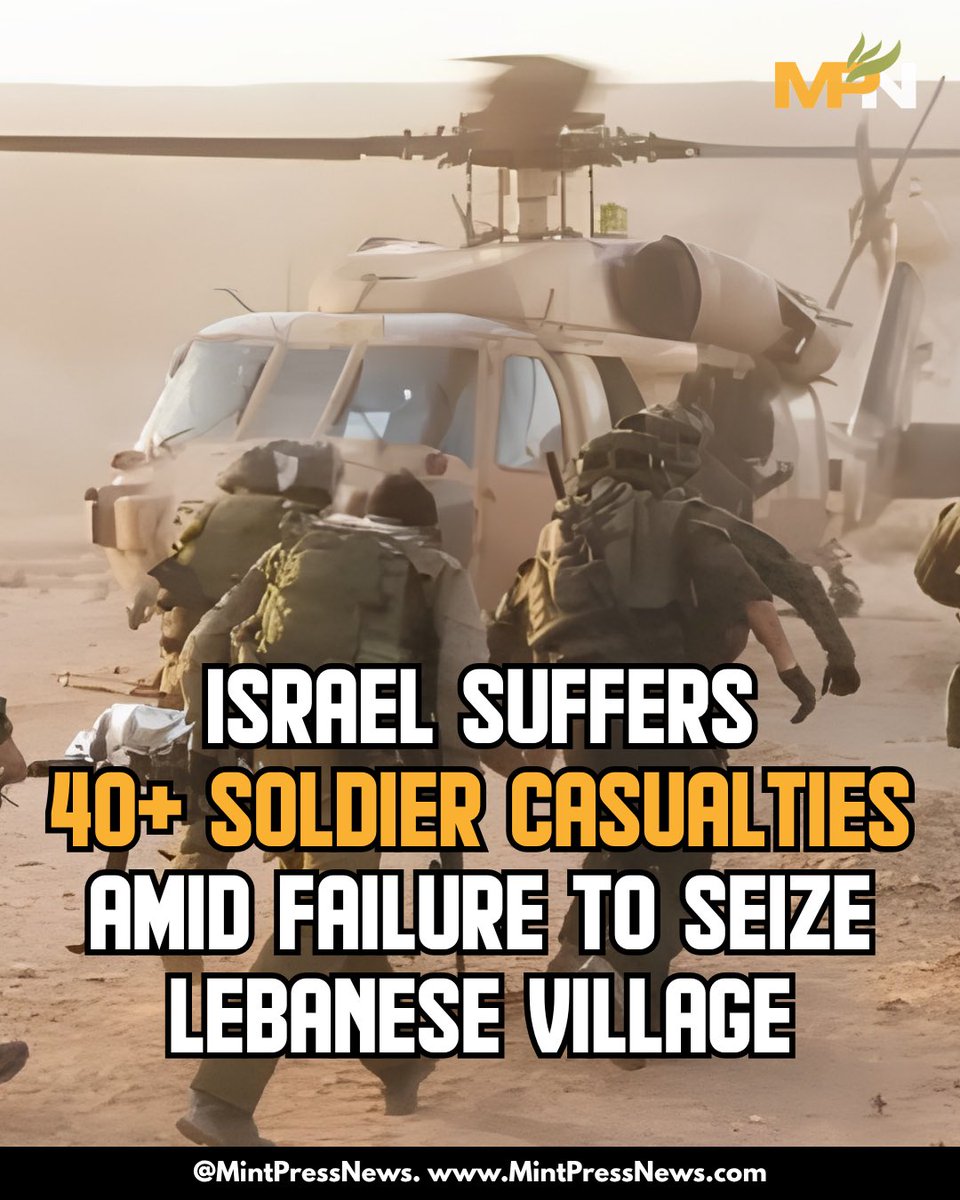 MintPressNews's tweet photo. Hezbollah Has Inflicted A Huge Number Of Casualties On Israeli Invading Forces In A Battle To Defend Kafr Tibnit Village

In violation of the Iran-US MoU, Israeli occupation forces are attempting to advance upon Kafr Tibnit & the Ali Taher Hills area from a number of routes.

In response, Hezbollah has taken out senior ranking Israeli soldiers & unleashed a series of intense ambushes, repeatedly forcing the Israelis to retreat. 

The battle is ongoing & the casualty count is dramatically rising.