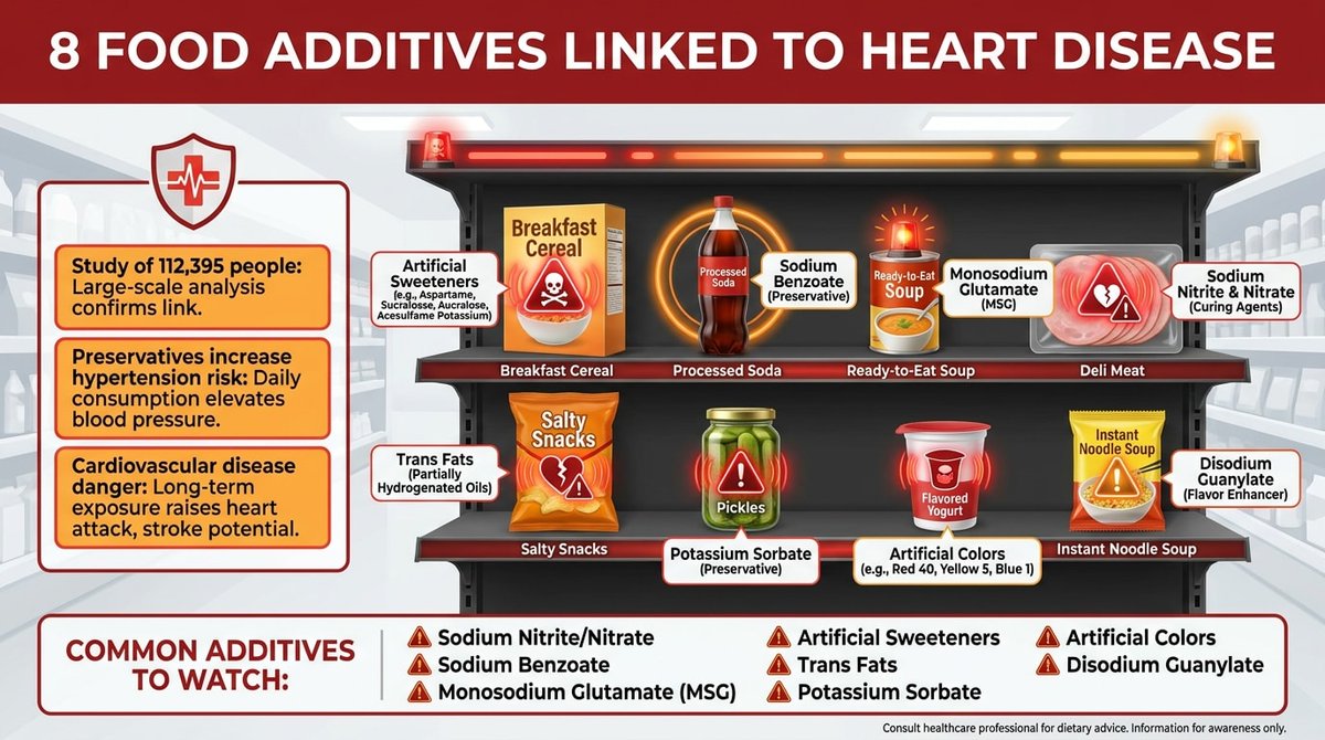 High Risk Additives โ ๏ธ 8 common food additives linked to high blood pressure & heart ...