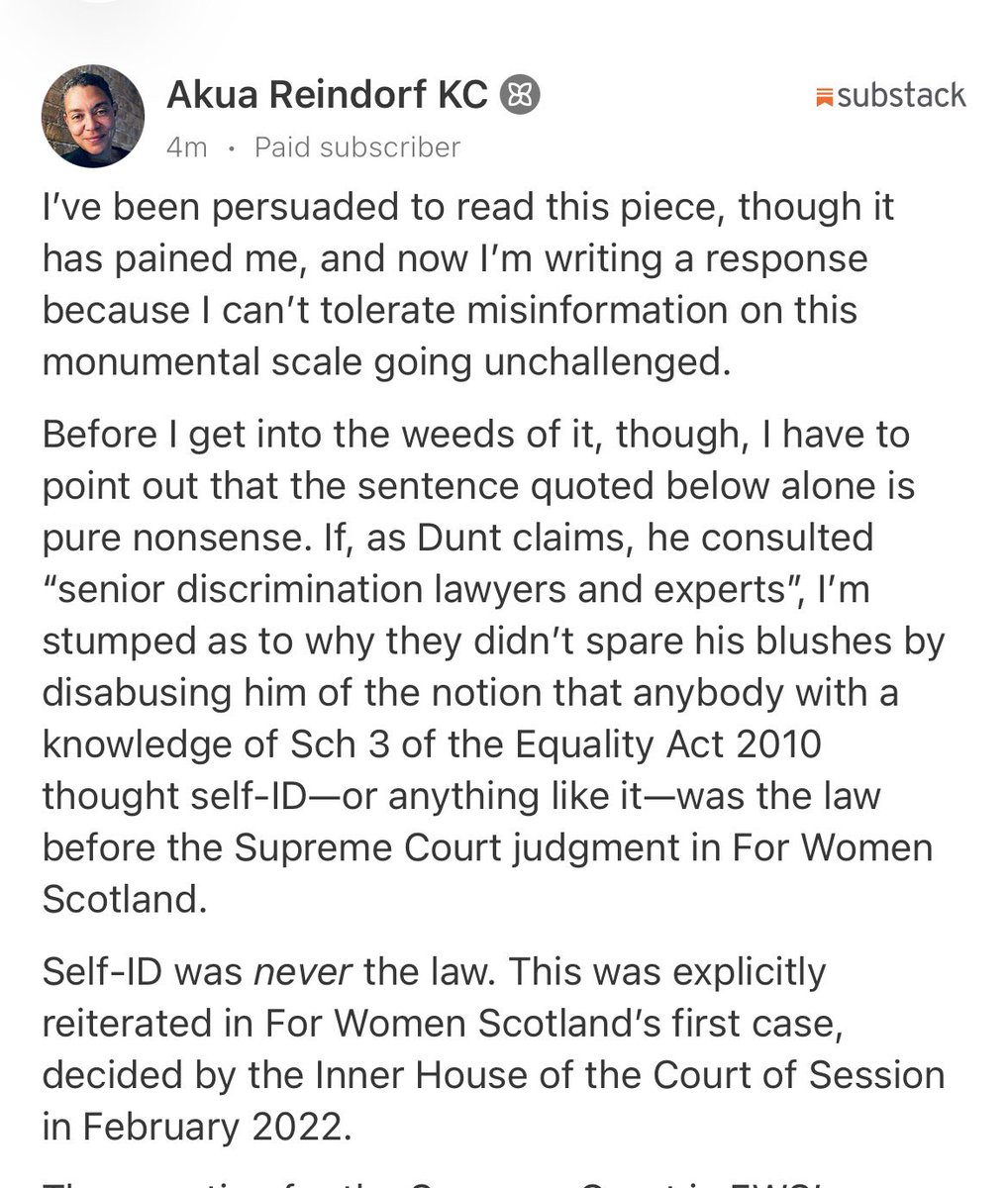 soniasodha's tweet photo. Thankfully @akuareindorf is on the case with the legal ‘analysis’ of FWS and the Code of Practice published by Ian Dunt. It makes some very bad mistakes about the law, including this one. And its failure to acknowledge women have rights under the Equality Act &amp; ECHR too (oops!) https://t.co/3sJL6IceJ5