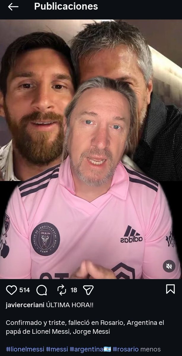 Destinos170's tweet photo. @gastonedul FUERA  DE #LUZU LA PELOTUDA DE FLOR PEÑA 
Y JAVIER CERANI EN INSTAGRAM que fue el que empezó con la fake news y ya lo borro... #Messi https://t.co/podLQ0fu97