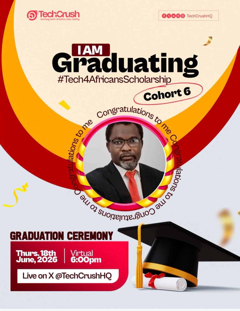 gdarowolo's tweet photo. @TechCrushHQ congratulations to us all Cohort 6 #TechCrush #Tech4AfricansGraduation #Tech4Africans https://t.co/Iz19tWQtzY