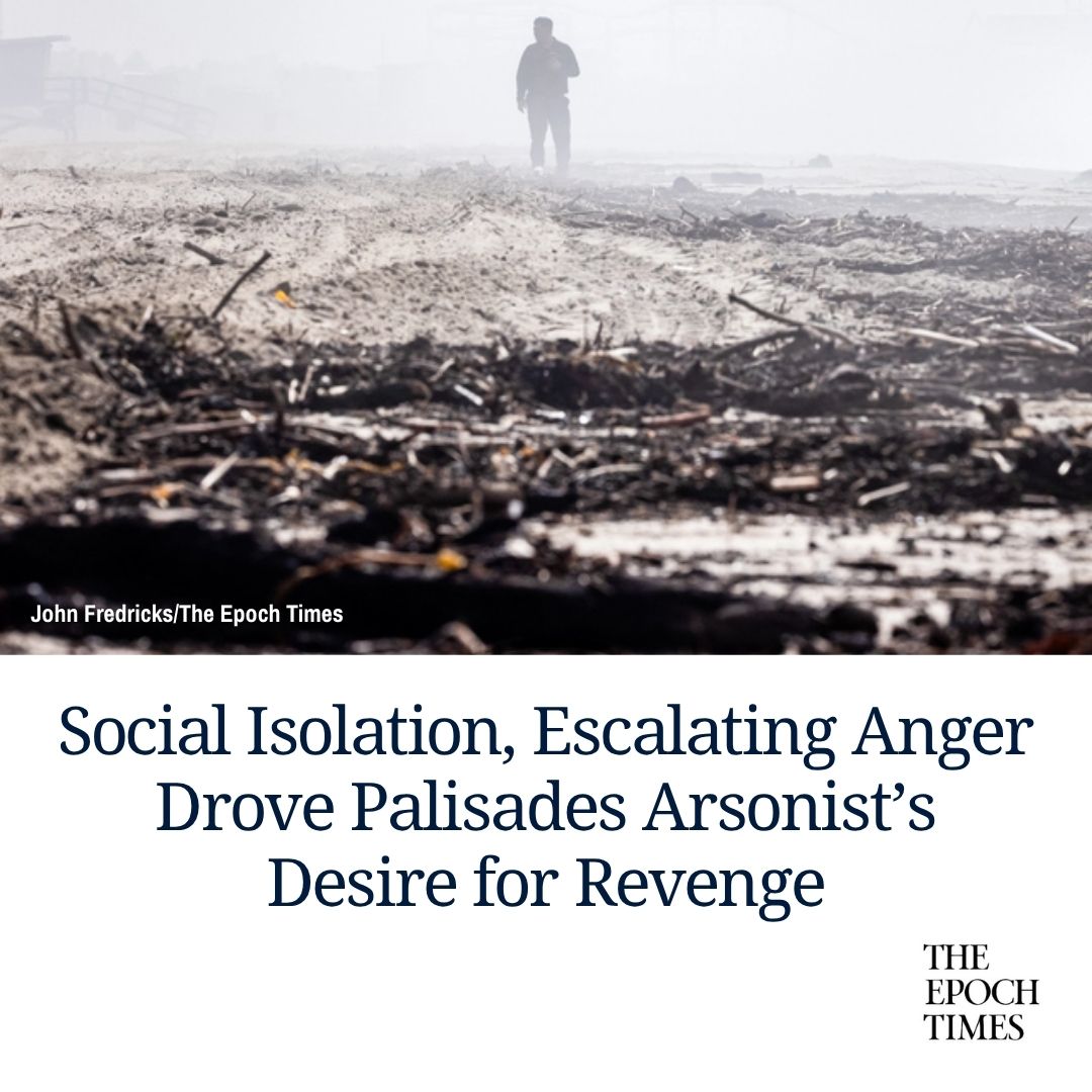 EpochSoCal's tweet photo. A behavioral analyst on Wednesday told a federal jury that social isolation and escalating anger helped drive a 29-year-old Uber driver to ignite a brush fire in the Santa Monica Mountains, which days later would resurface as the deadly inferno that killed 12 people and leveled more than 6,000 homes in the wealthy coastal enclave of the Pacific Palisades.