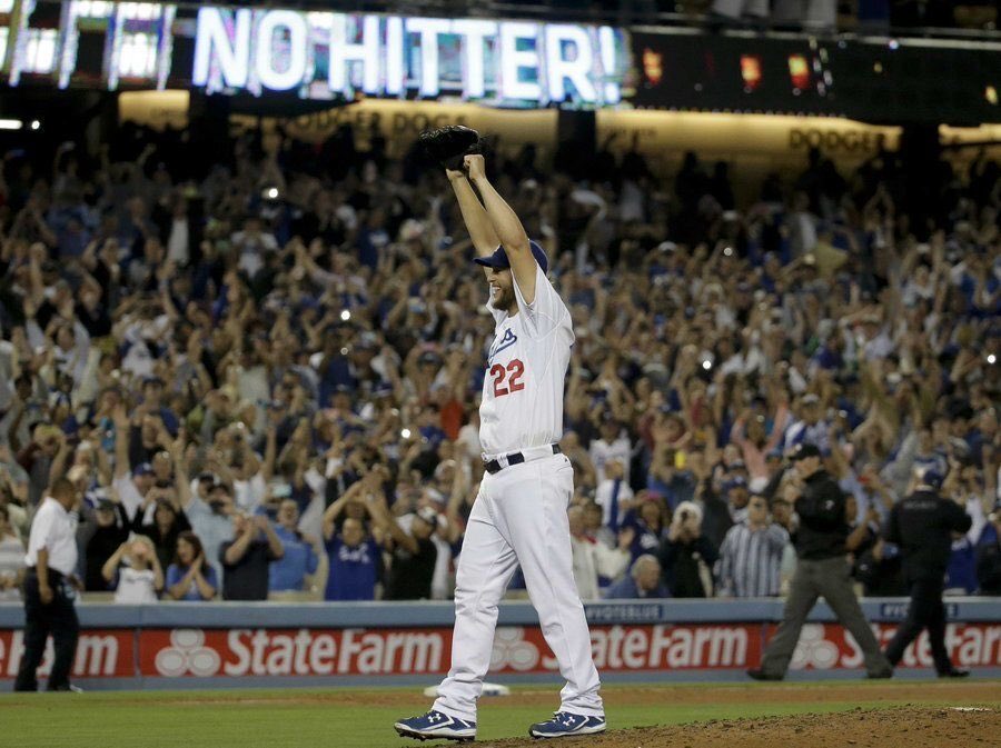LADodgersMuse's tweet photo. On this day in 2014, Clayton Kershaw threw a no hitter, and was an error away from a perfect game! 

— 9 IP
— 0 H
— 0 ER
— 15 K
— 0 BB

107 P || 79 P https://t.co/CQs5j3UbGP