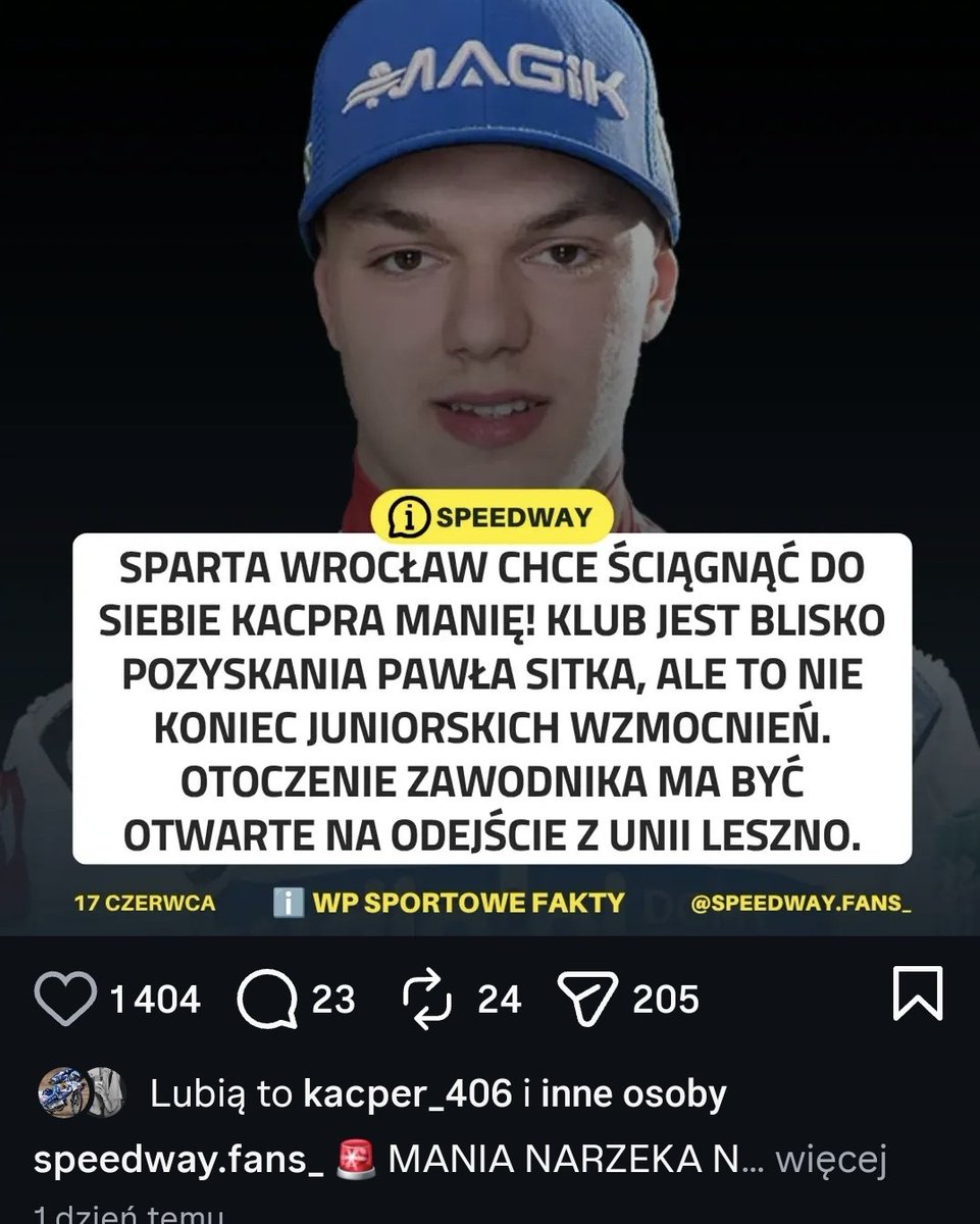 93Bulls93's tweet photo. Fajnie że dałeś lajka Kacperku,ale znamy rodzinkę dobrze i od początku wiedzieliśmy że żadnych sentymentów nie będzie.
Ratajczak 2.0.
Dawać Koniecznego do Częstochowy. https://t.co/m4BzLeWIzZ