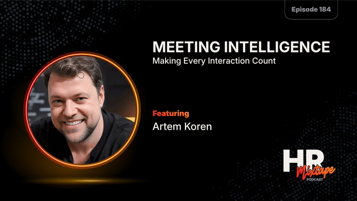 HRMixtape's tweet photo. What does a 25x return on AI investment look like in practice? Artem Koren of Sembly AI on HR Mixtape Ep. 184 breaks it down and shares the security questions every HR leader should ask. https://t.co/AYk6I0KXEb #HRMixtape https://t.co/SkFeKcowMF