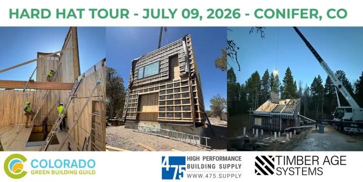 COGreenbuilding's tweet photo. CGBG Hard Hat Tour in Conifer with Timber Age & 475 Supply: CLT #Construction in Action , July 9, #Conifer #Colorado https://t.co/NYXReeN2oP #CGBG #GreenBuildingTour #CrossLaminatedTimber #CLT #building #modularbuilding #buildingenvelope #homes #insulation #greenbuilding https://t.co/WnKtbAdnOP