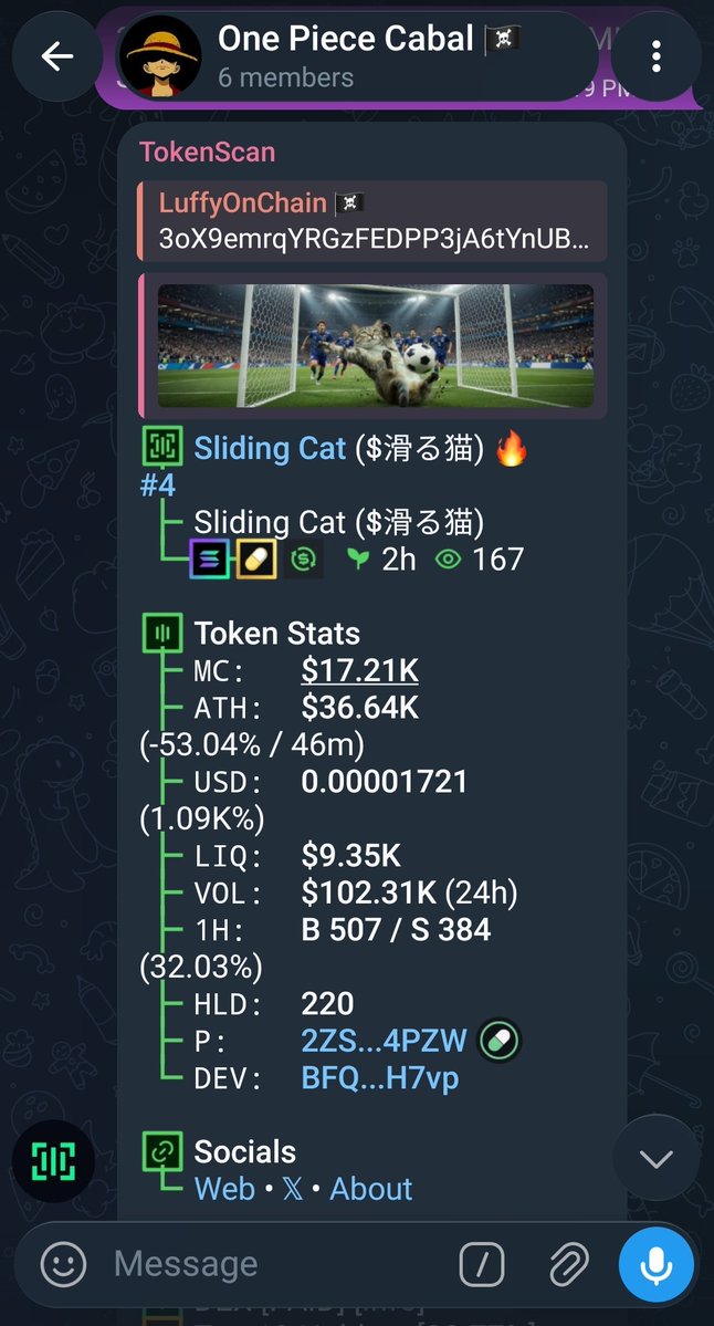 LuffyOnChain67's tweet photo. #SLIDINGCAT 17K >>> 144K MCAP

3oX9emrqYRGzFEDPP3jA6tYnUBML4QSr3DfgD2r5pump https://t.co/V6TRwx4sGn