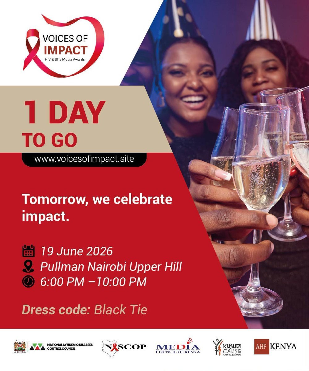 MianoJN's tweet photo. We are almost there. Honoring the storytellers changing the HIV/STI landscape tomorrow. @MOH_Kenya @MediaCouncilK #VoicesOfImpact #HIVAndSTIsMediaAwards https://t.co/SWQMxCrZvE