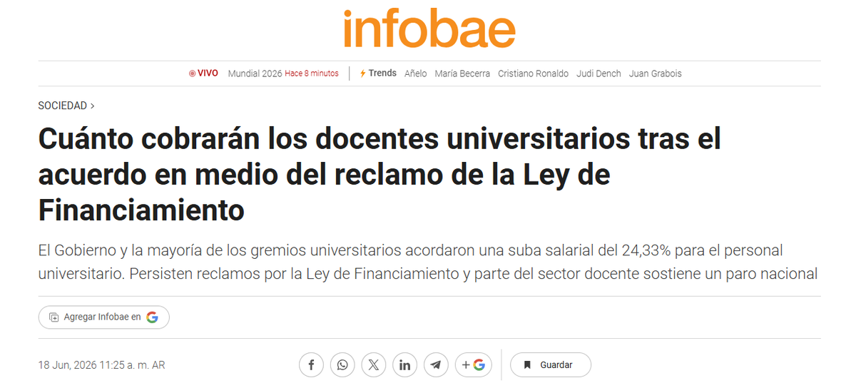 OrtegaLu_'s tweet photo. TODOS LOS UNIVERSITARIOS DEBAJO DE LA LINEA DE POBREZA

Mayo de 2026, canasta pobreza = $1.498.741 

Junio de 2026, gracias al acta entreguista los salarios brutos son:

$ 1.497.941,97 Dedicación Exclusiva
$ 748.970,98 Dedicación Semi Exclusiva
$ 374.485,49 Dedicación Simple https://t.co/bZGG2nNEj4