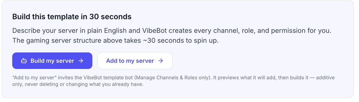 VibeBot_gg's tweet photo. To get started, select the template you want: https://t.co/XkMF1yVX9G

Then select "Add to my server" https://t.co/Phh8eCjMvQ