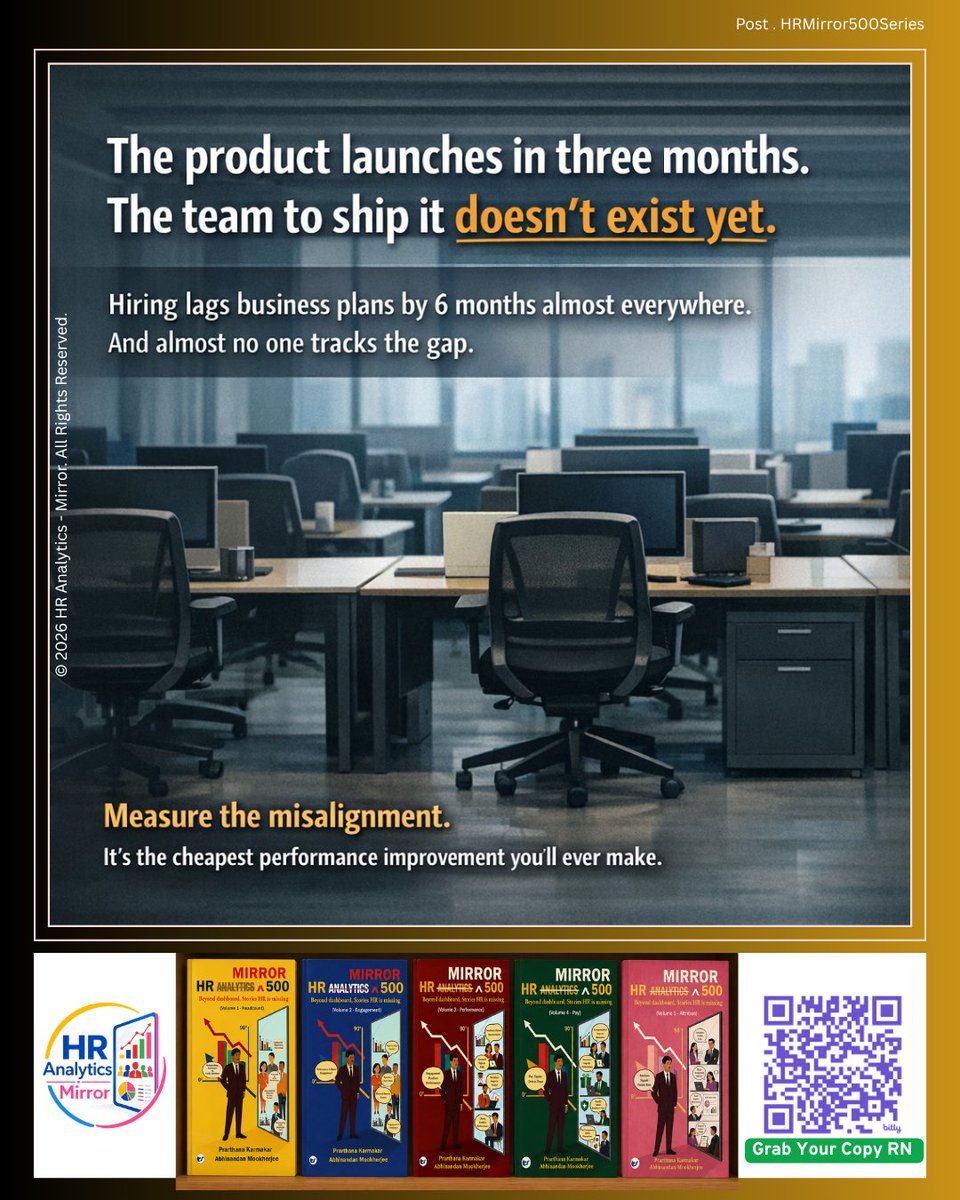 HRMirror's tweet photo. What nobody on the HR team will say:

Launching a product without the team to ship it is like booking a wedding without a venue.

Buy HR Mirror 500. Link in bio.

#HRMirror500 #HRAnalytics #Hiring #Teamwork https://t.co/O0WPuzLNbV
