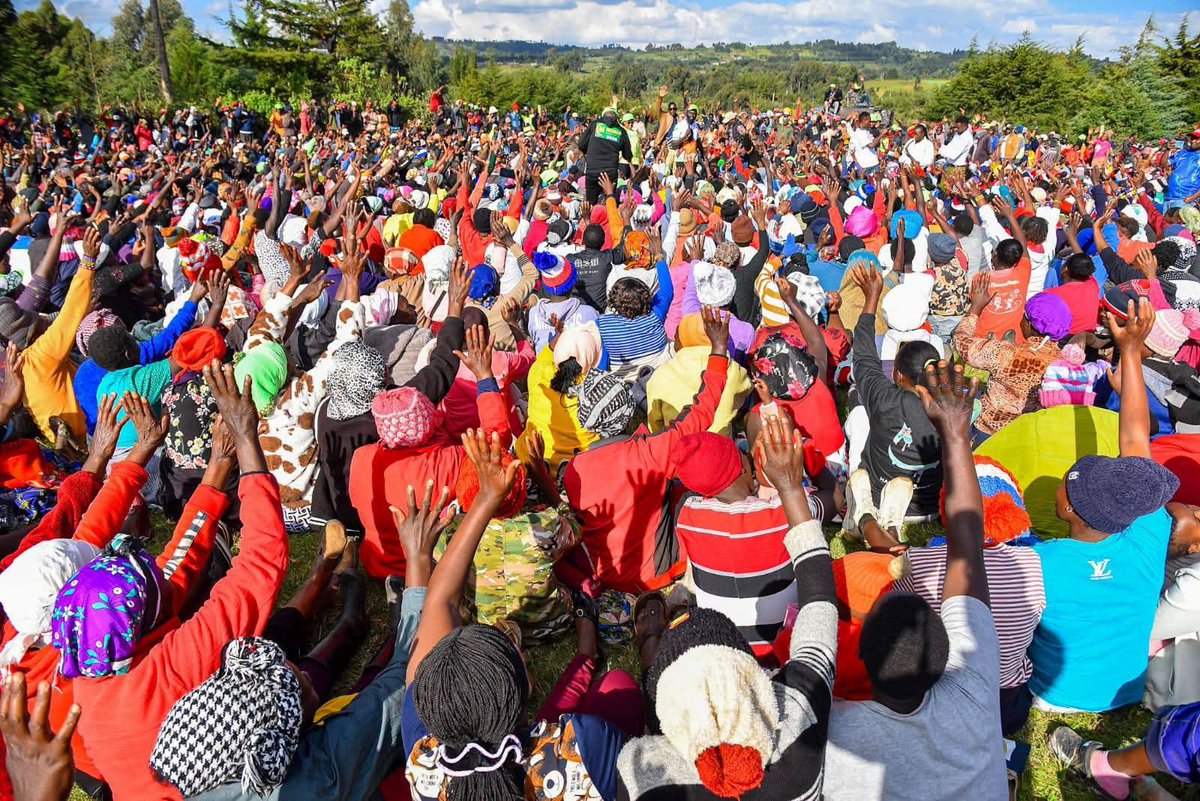 methumuhia's tweet photo. This is Olkalou.  These are the people. They have decided that Sammy Douglas Kamau Waweru - Ngotho  is their next MP. https://t.co/FwhC9vmMYG