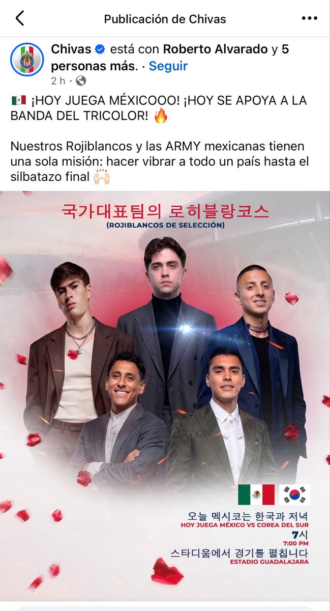 thv937's tweet photo. Jajaja la cuenta oficial de CHIVAS Guadalajara colocó un post donde menciona a ARMY MEXA para apoyar a la selección mexicana el día de hoy🇲🇽 https://t.co/NgMfHyr9ED