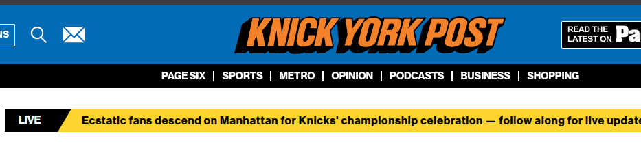Mech_Gui's tweet photo. @nypost renamed to Knick York post 😆 https://t.co/BUHnbEfhxK