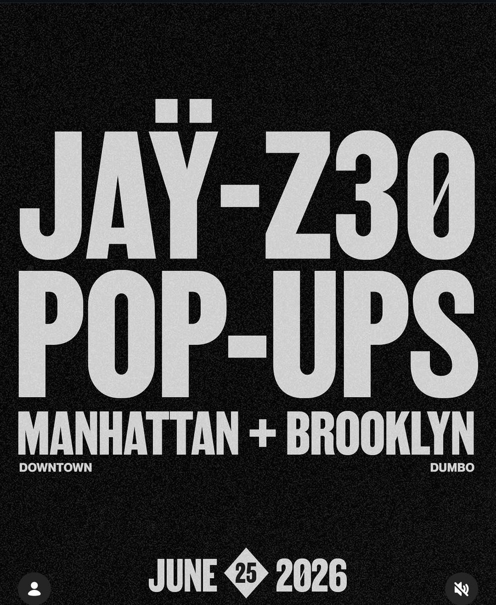 TheRocSupremacy's tweet photo. JAY-Z announces 2 POP-UPS on June 25th. 👀

Downtown Manhattan
Dumbo Brooklyn https://t.co/Bmi0L39oHa